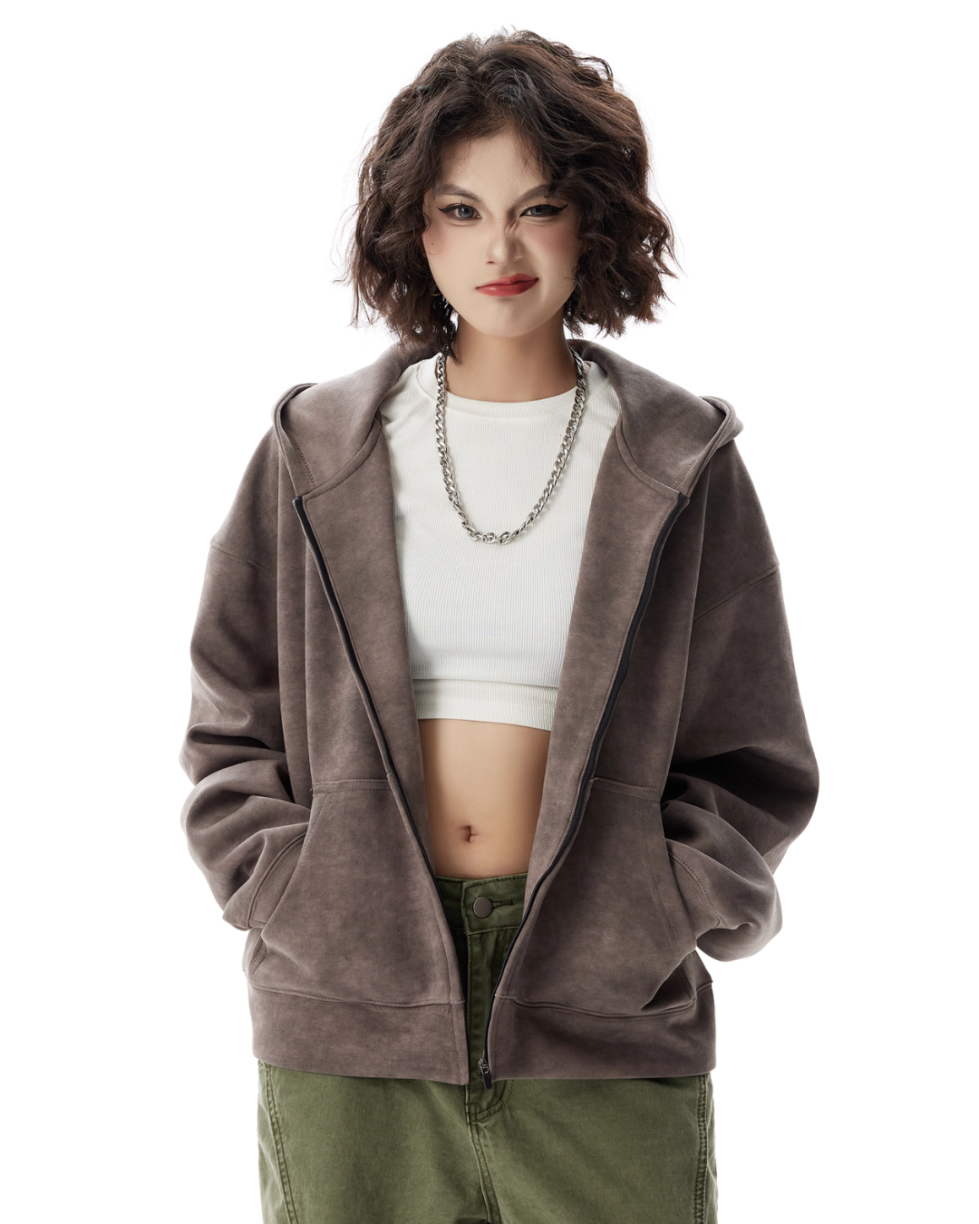 Vintage Zip Up Hoodie  HGX0038