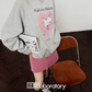 Horse Print Sweatshirt / Pink Mini Skirt LLA0639