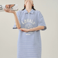 Striped Polo Shirt Mini Dress FER0296