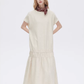 Cotton Linen Gathered Long Dress SHN0040