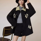 Vintage Embroidered Collar Wool Coat SUY0022