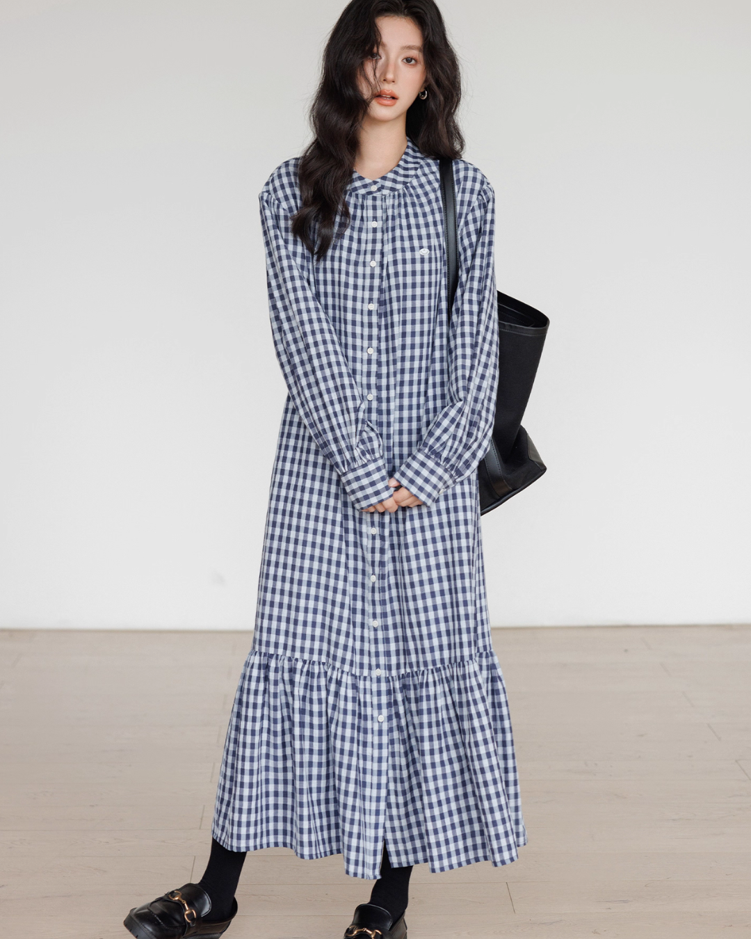 Ribbon Gingham Check Dress VAS0145