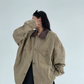 Leather Collar Military Jacket YLS0914