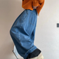 Retro Washed Blue Wide Jeans DAZ0001