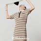Polo Stripe Knit Dress LLA0506