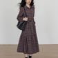 Classic Paid Long Dress VAS0162