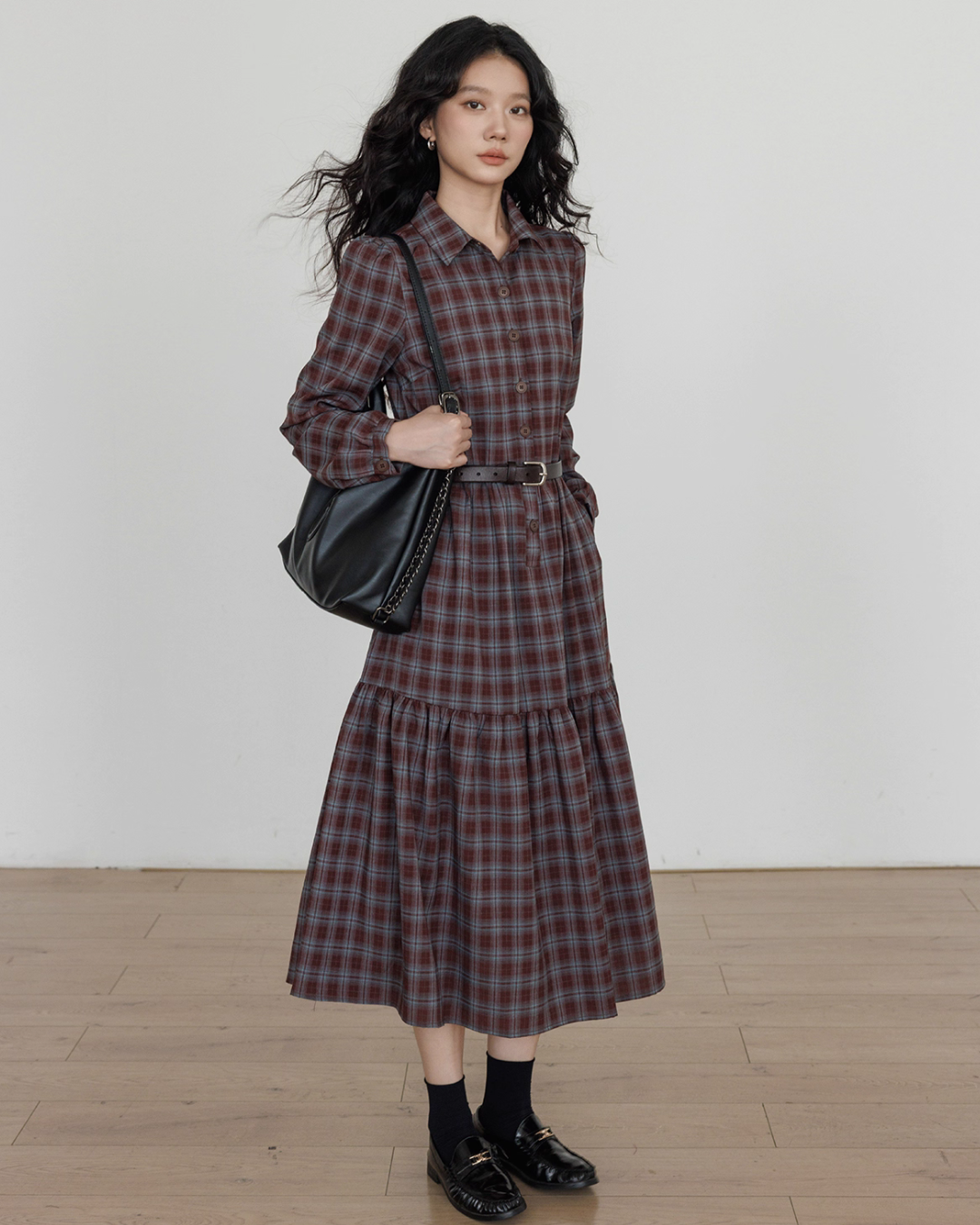 Classic Paid Long Dress VAS0162