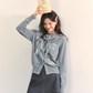Dog Embroidery Round Neck Knit Cardigan ASG0070