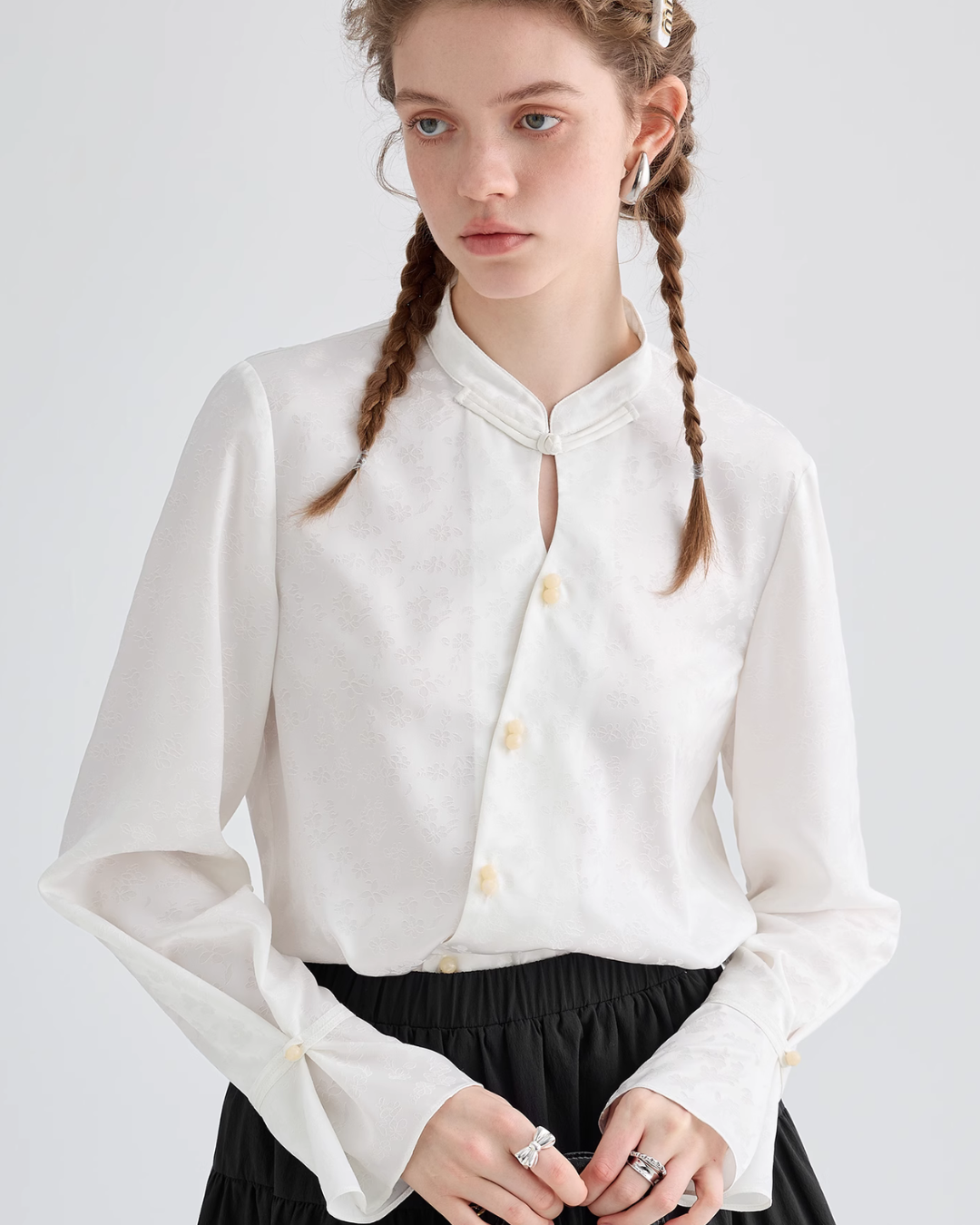 Chinese Jacquard Long Sleeved Shirt VGC0005