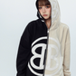 Bicolor Zip Hoodie AXN0011