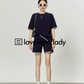 Navy Blue Linen Tops / Short LLA0197