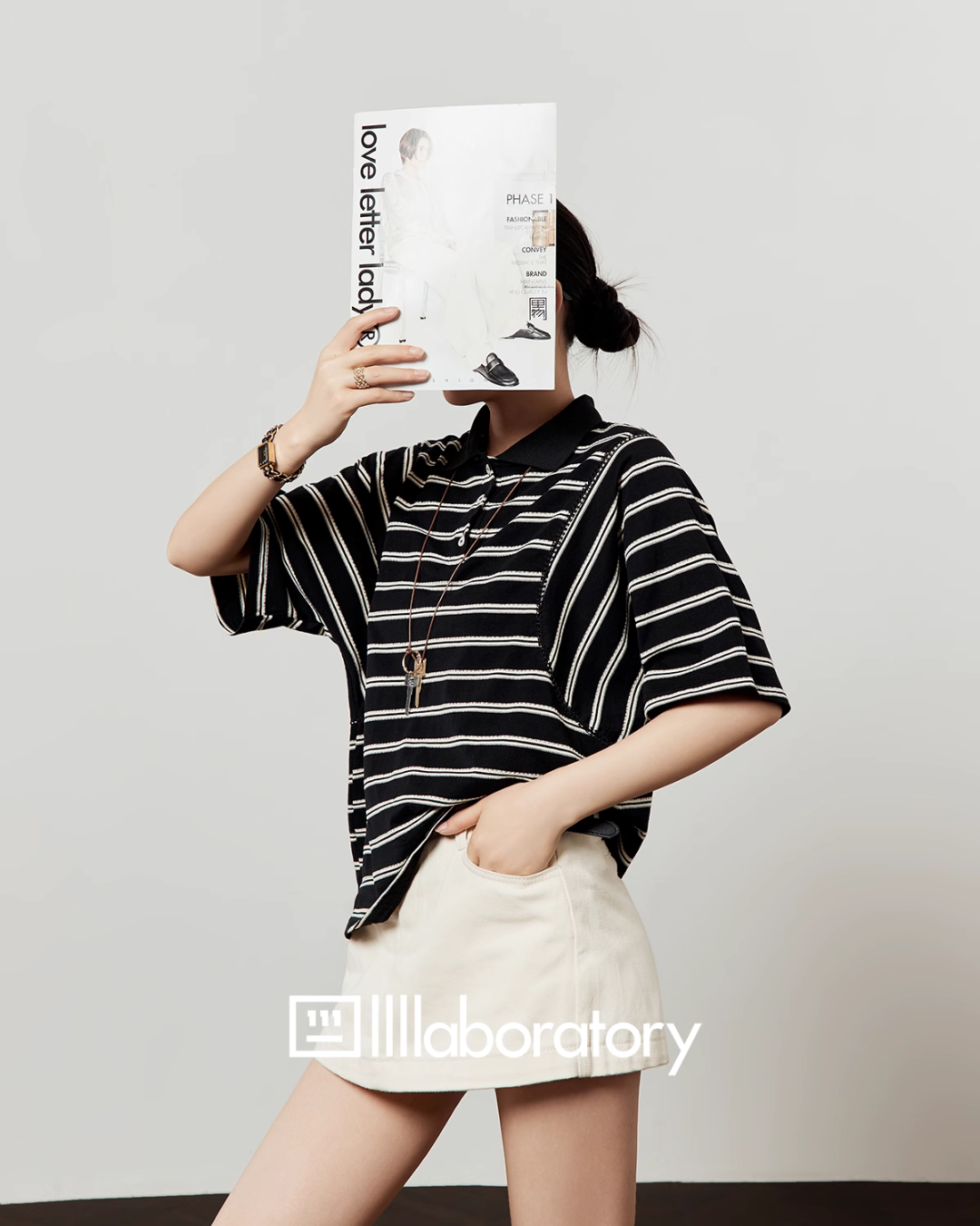 Border Pattern Polo Shirt LLA0474