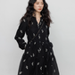 Flower Patterned Flare Dress VAS0146