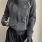 Color-Contrast Stitch Short Jacket YLS1045