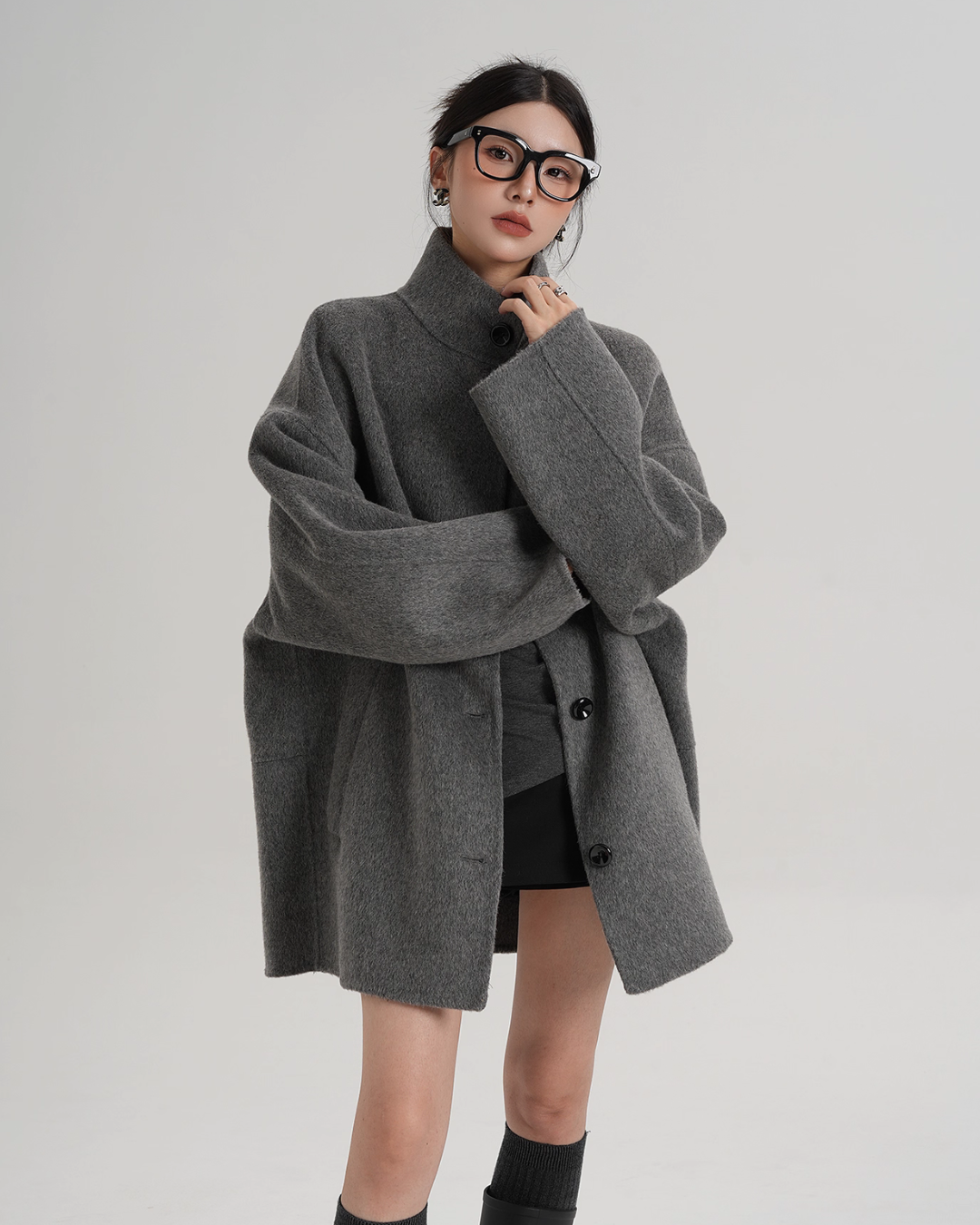 Stand Collar Short Coat SRS0396