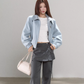 Casual Loose Short Jacket/Crew Neck Short-Sleeve T-Shirt WDB0028