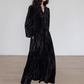 V-Neck Velvet Long Dress VAS0144