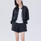 Round Neck Zip-Up Short Jacket SHN0022