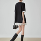 Sleeve Frill Color-Block Pullover FER0160