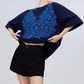 Flower Lace Docking Short-Sleeve T-Shirt FER0325