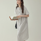 French Striped Shirt Dress  AMU0038