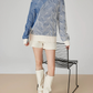 Blue Braided Round-Neck Knit FER0368