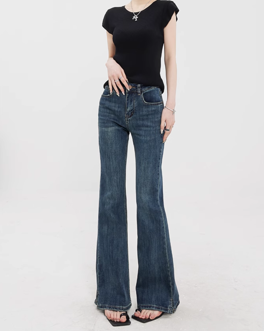 Vintage Flared Denim Pants ABW0006