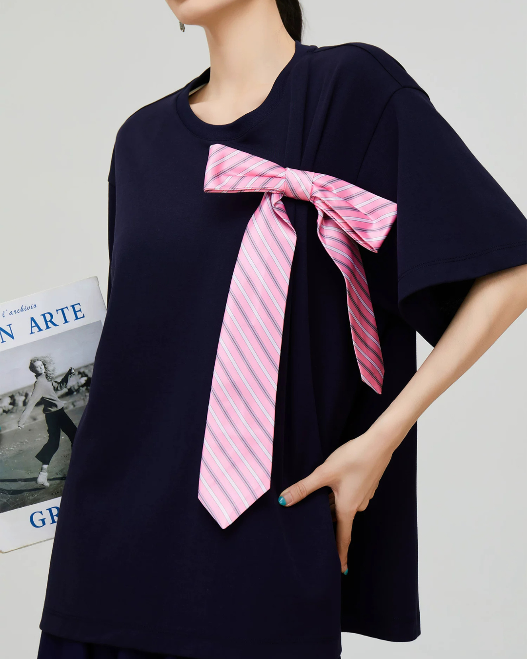 Big Ribbon Oversized T-Shirt FER0332