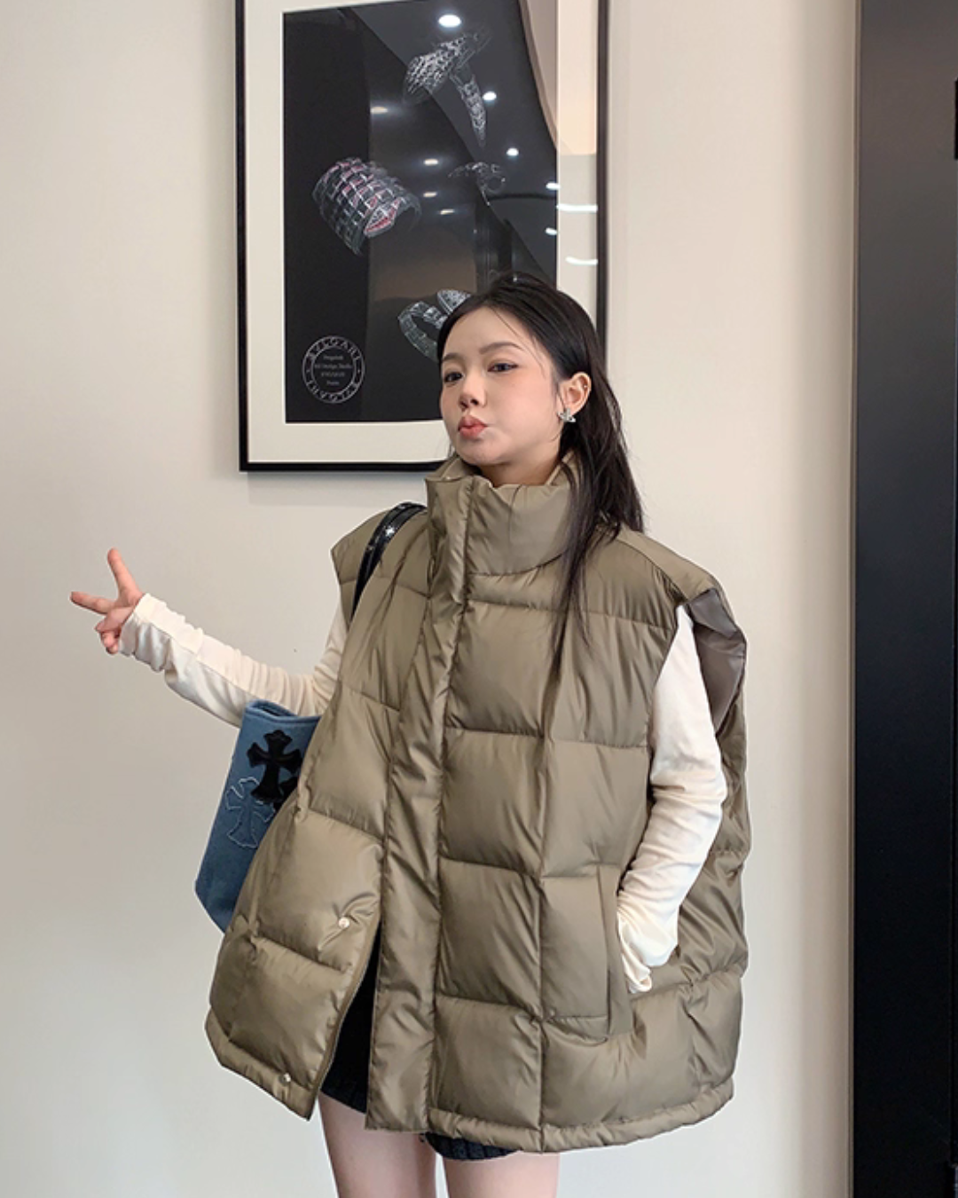 Stand Collar Down Vest YLS1006