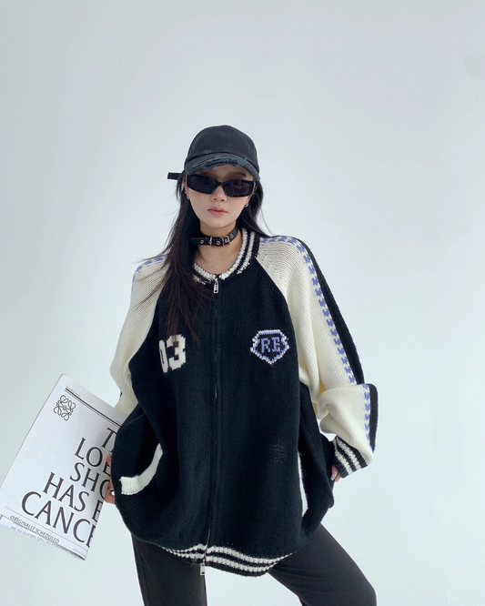 Collarless Knit Jacket YLS0541