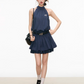 Halter Neck Blue Dress WEO0029
