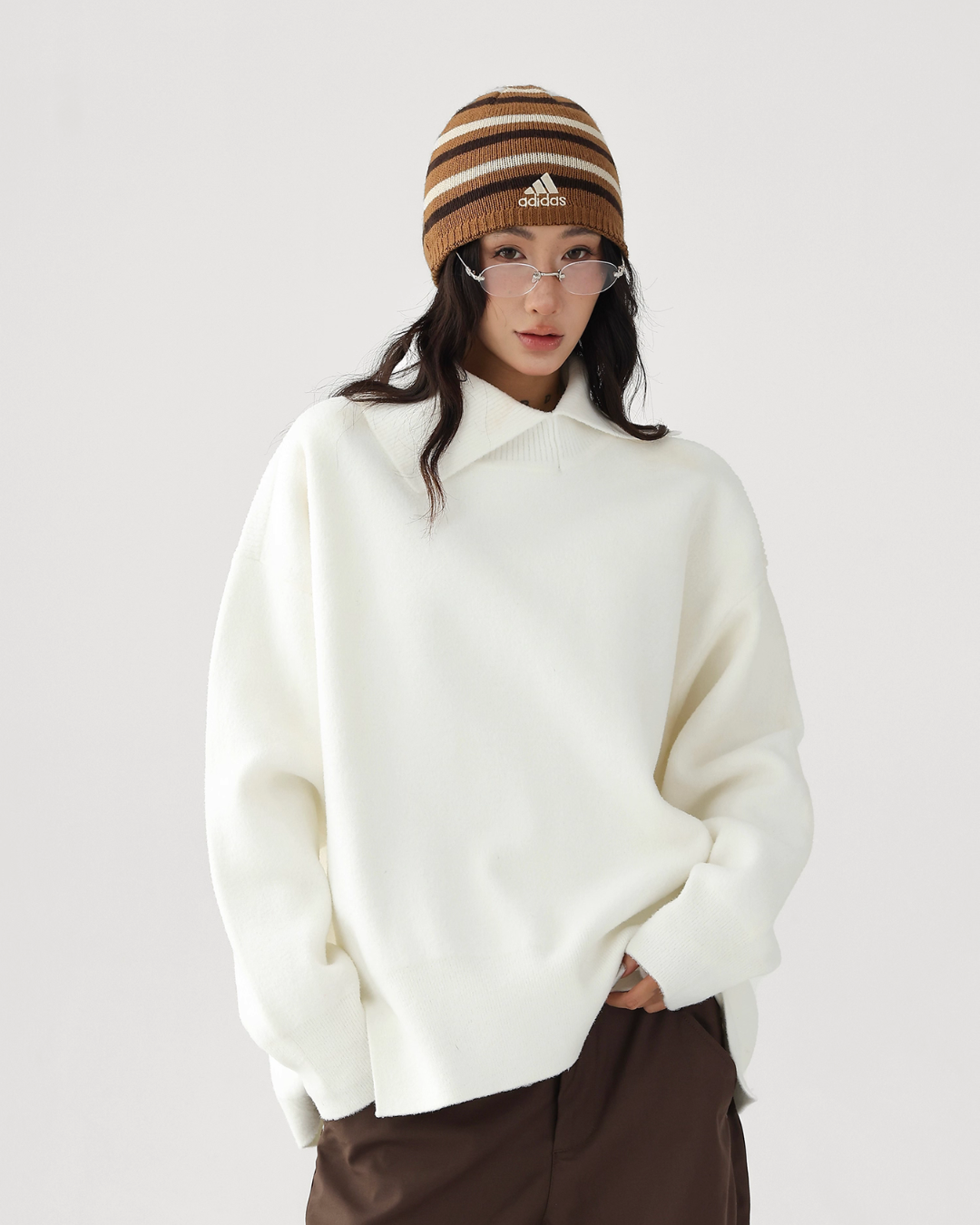 Retro Split Pullover Knit ACS0303