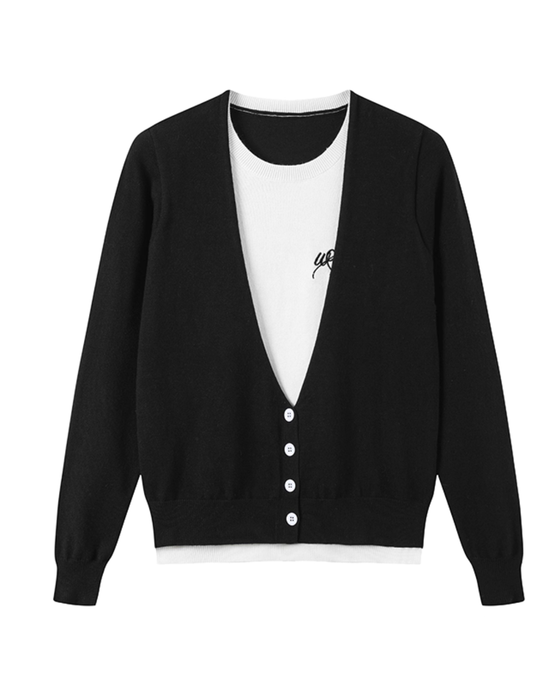 Two Piece Long Sleeve Top / Knit Wide Pants WEO0068