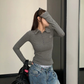 Half-Button Slim Top YLS1052