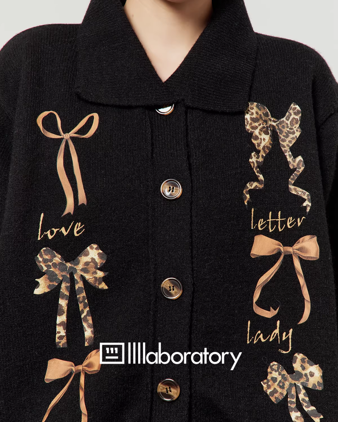 Leopard Ribbon Knit Cardigan LLA0605