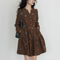 V-Neck Embroidered Shirt Dress VAS0169