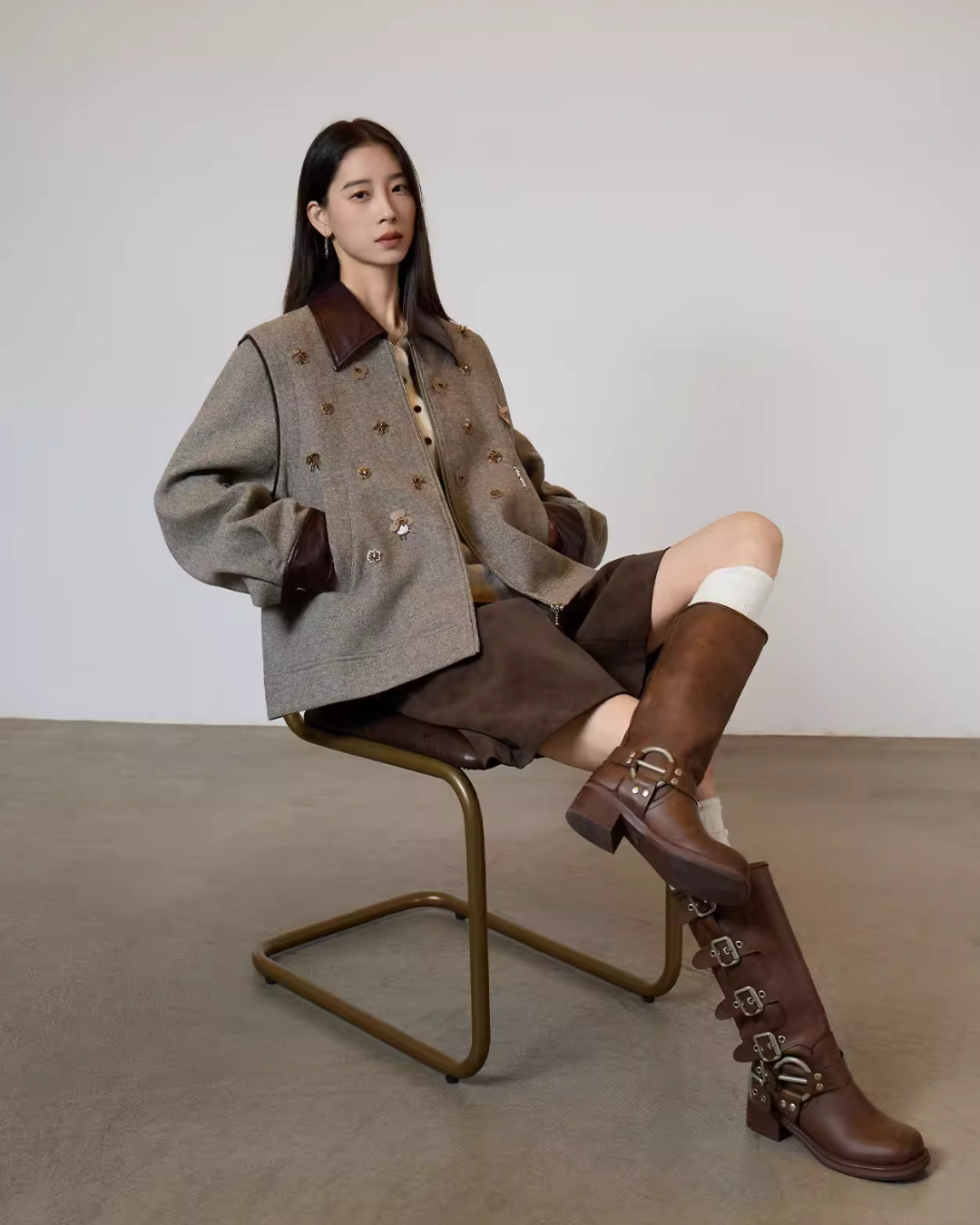 Wool Blend Tweed Jacket SUY0024