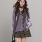 V-Neck Cable Knit Cardigan WDB0027