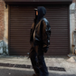 Hood Leather Cotton Jacket FLG0006