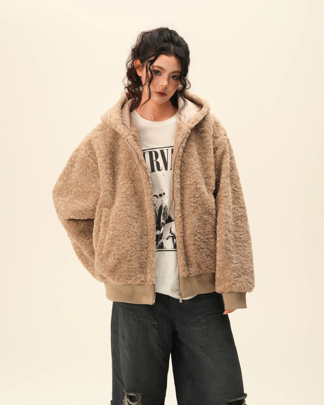 Fluffy Full Zip Hoodie BWA0010