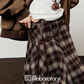 Long-Sleeve Top / Paid Long Skirt / Caramel Blouson  LLA0551