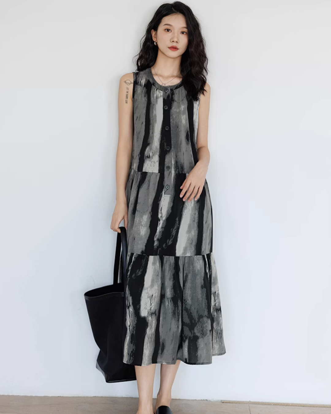 Sleeveless Tiedye Flare Dress VAS0079