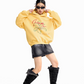 Flower Motif Loose Hoodie ICM0076