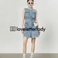 Denim Sleeveless Mini Dress LLA0234