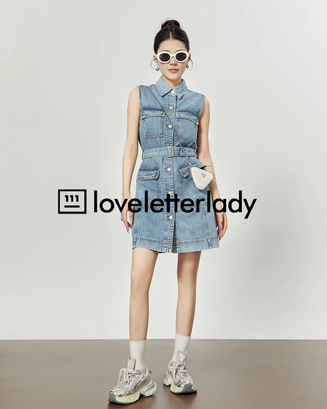 Denim Sleeveless Mini Dress LLA0234