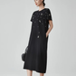 Bijou Flower Embroidery T-Shirt Dress FER0200