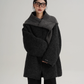 Hood Scarf Mid Length Wool Coat SRS0358