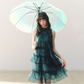 Dark Green Chiffon Dress CAS0005