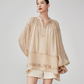 Sleeve Gather Lawn Blouse FER0046