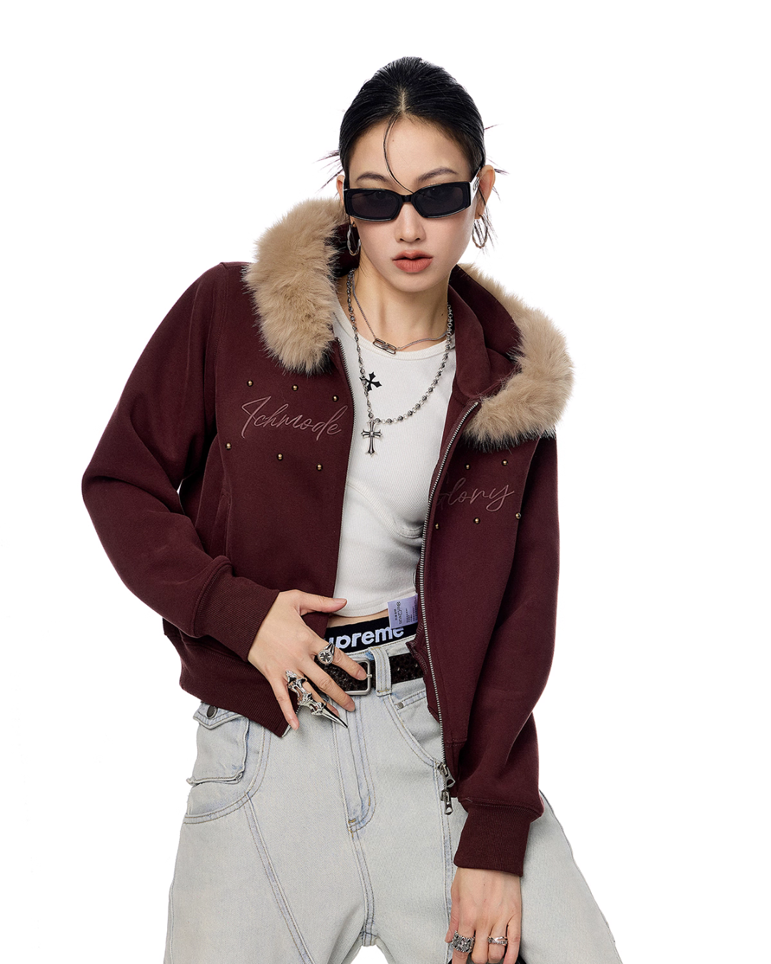 Fur Hood Zip Hoodie ICM0093